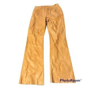 Vintage Express Genuine Leather boot cut pants